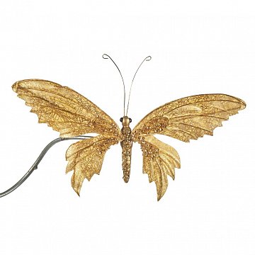 Goodwill Декор "Бабочка" на клипсе, цвет золото, 18 см. A 54107